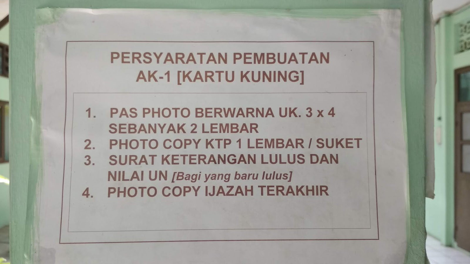 Detail Pembuatan Surat Kuning Nomer 22