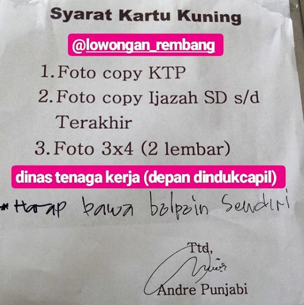 Detail Pembuatan Surat Kuning Nomer 53