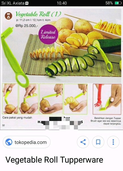 Detail Pemotong Kentang Spiral Tupperware Nomer 22