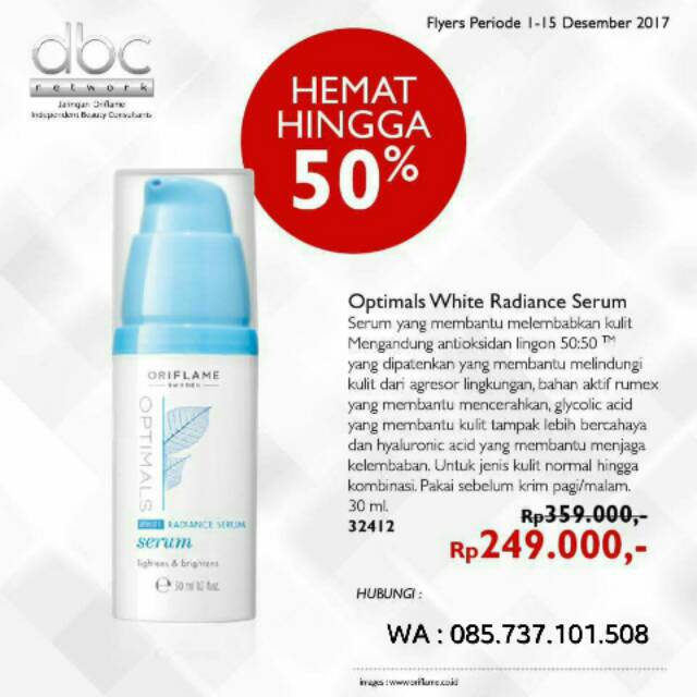 Detail Pemutih Kulit Oriflame Nomer 52