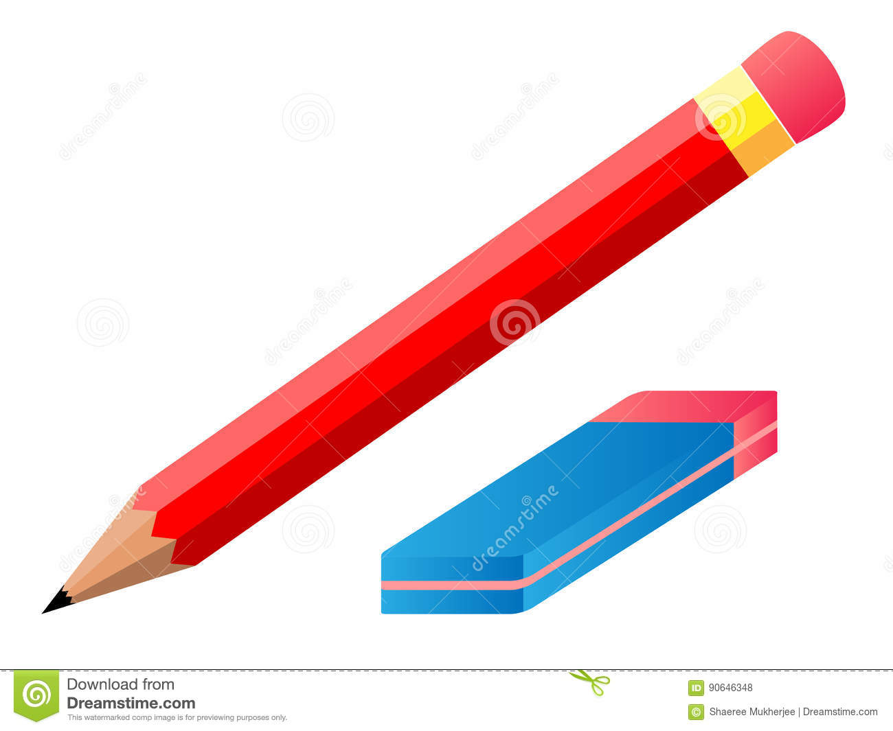 Pencil And Eraser Clipart - KibrisPDR