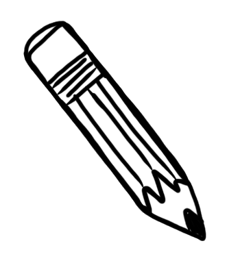 Detail Pencil Black And White Clipart Nomer 45