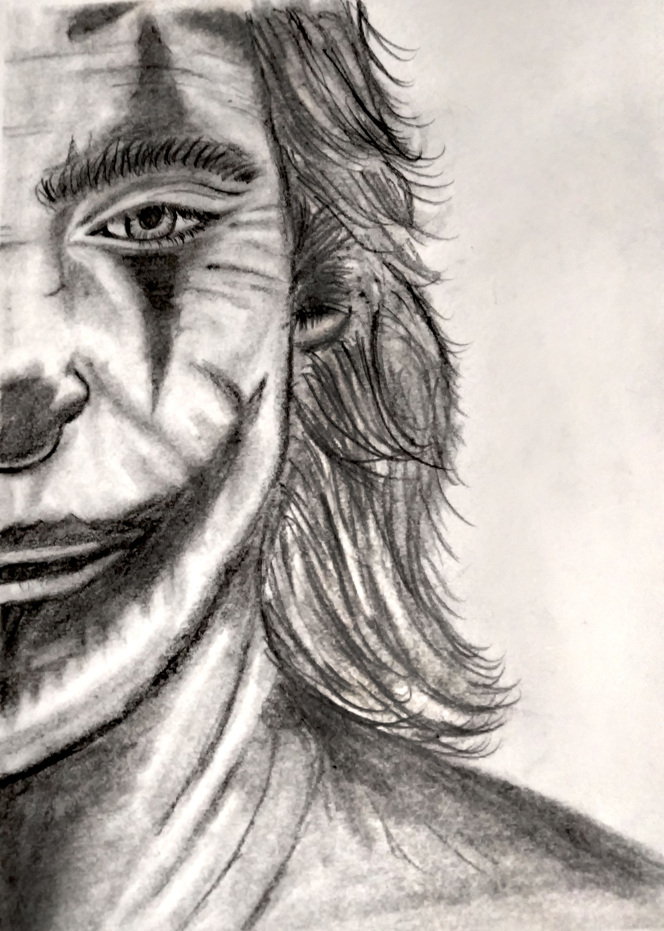 Detail Pencil Drawing Joker Nomer 4