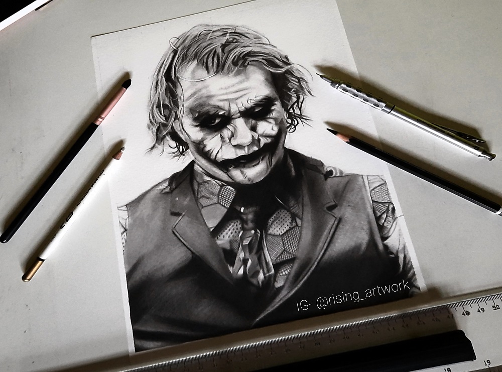 Detail Pencil Drawing Joker Nomer 47