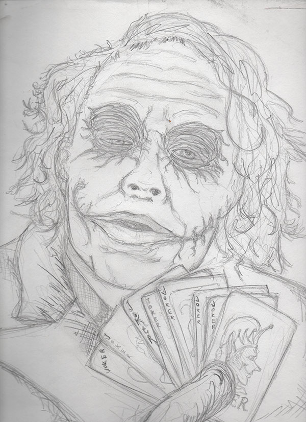 Detail Pencil Drawing Joker Nomer 51