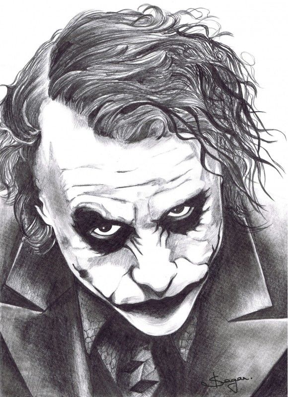 Detail Pencil Drawing Joker Nomer 7