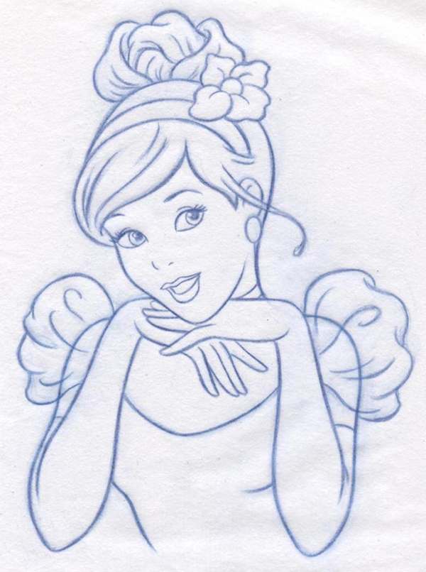 Detail Pencil Drawings Of Cinderella Nomer 38