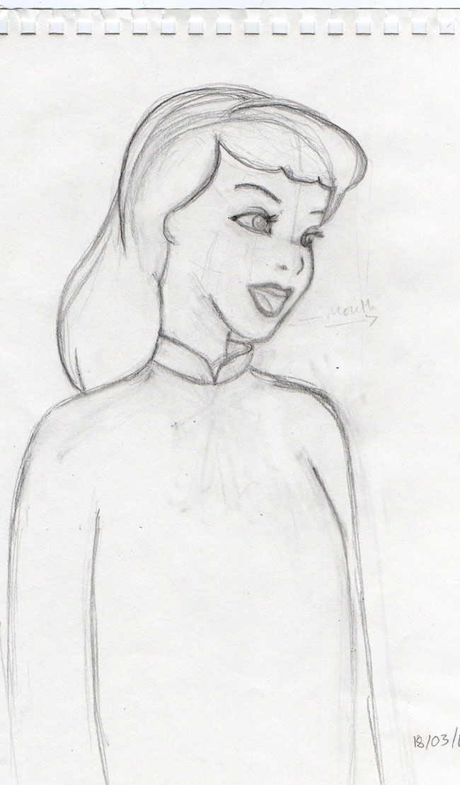 Detail Pencil Drawings Of Cinderella Nomer 44