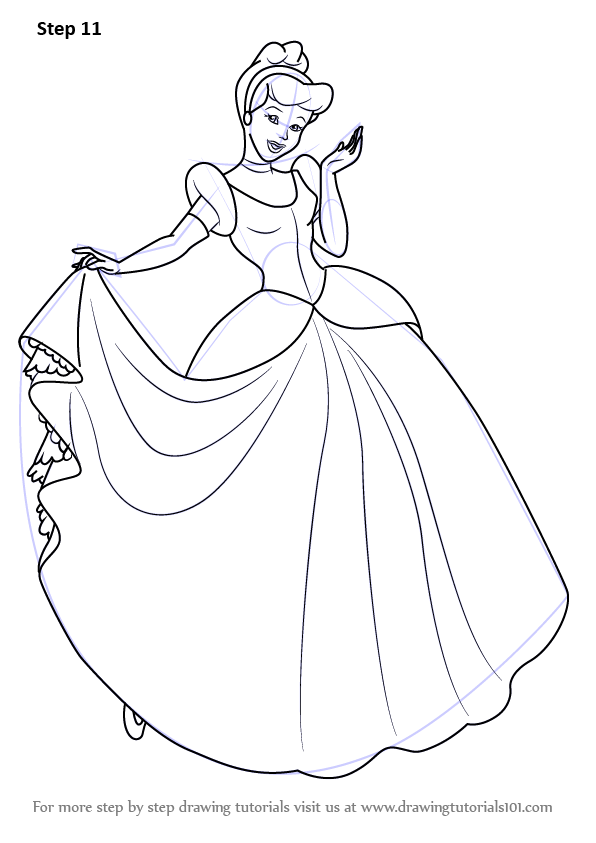 Detail Pencil Drawings Of Cinderella Nomer 9