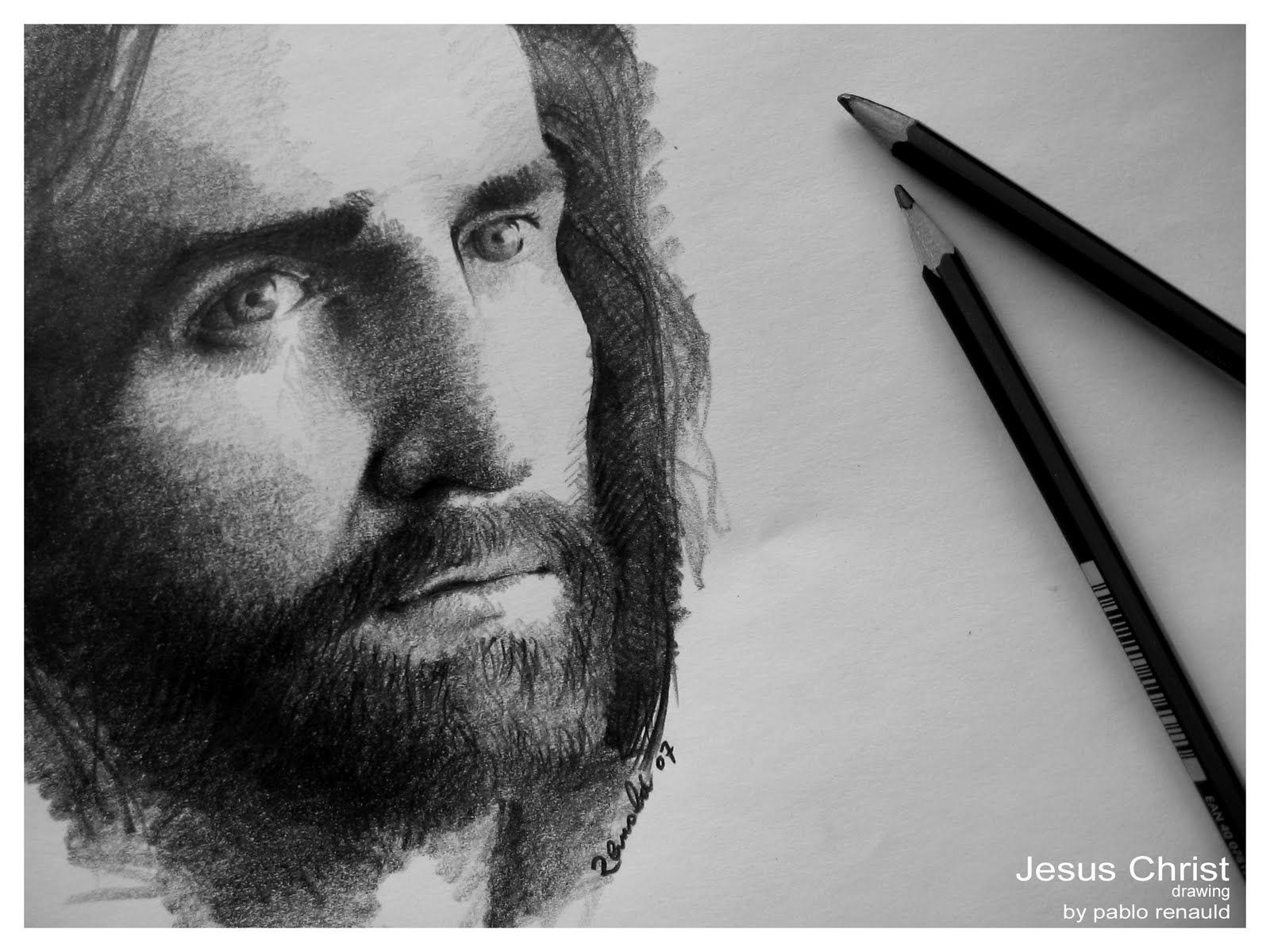 Detail Pencil Drawings Of Jesus Download Nomer 36