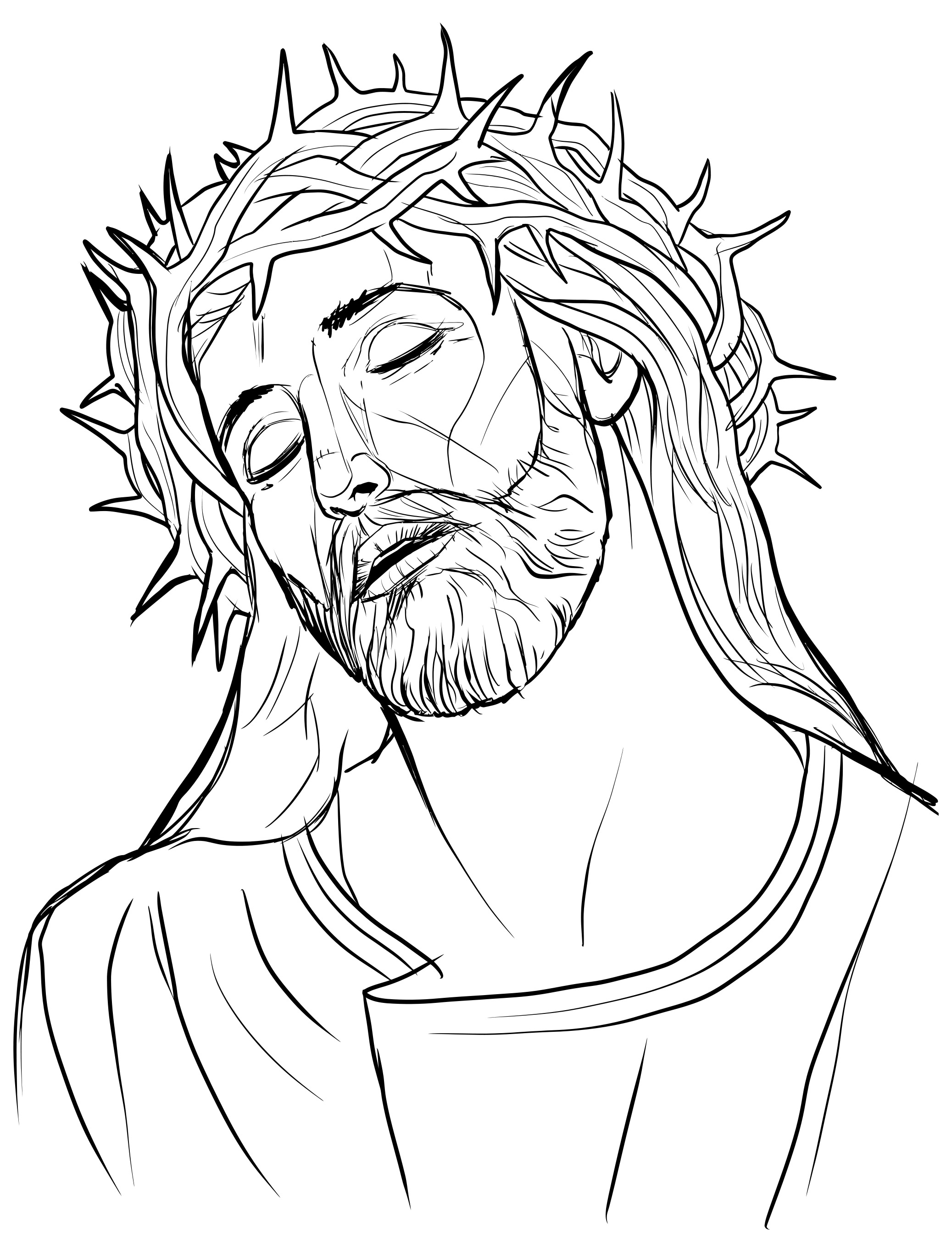 Detail Pencil Drawings Of Jesus Download Nomer 3