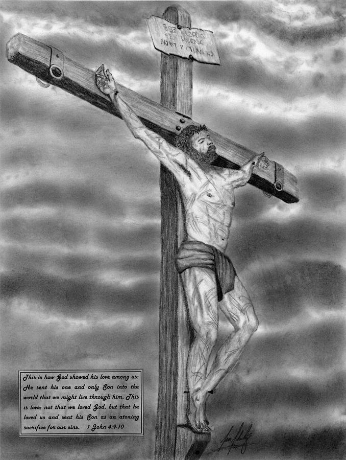 Detail Pencil Drawings Of Jesus On The Cross Nomer 5