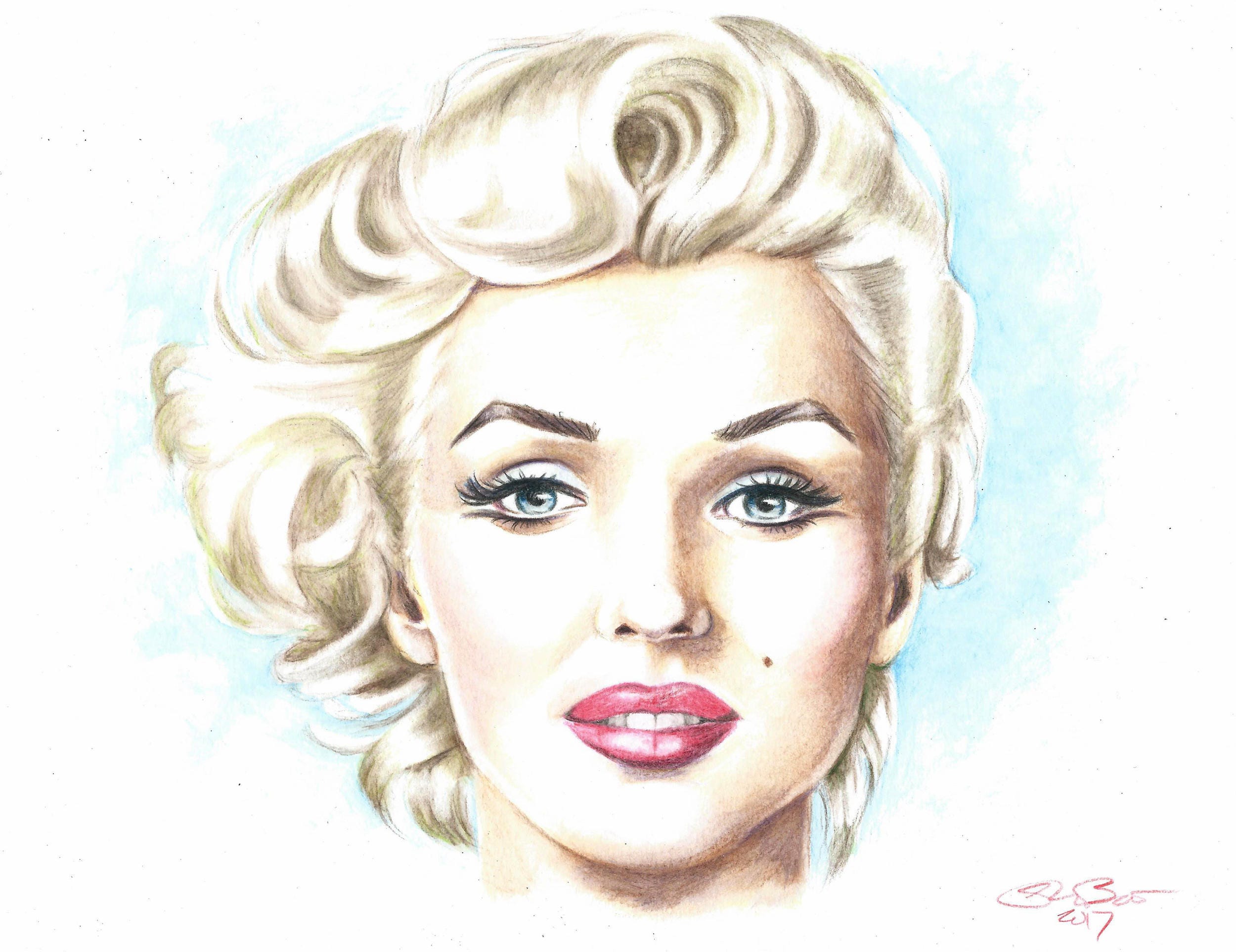Detail Pencil Drawings Of Marilyn Monroe Nomer 49