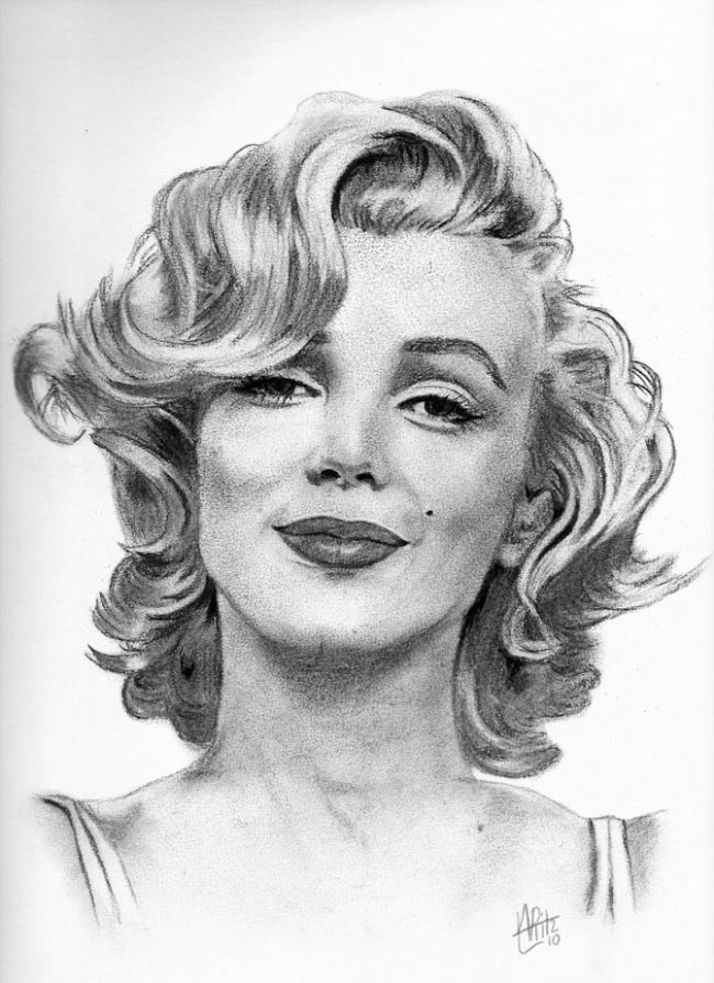 Detail Pencil Drawings Of Marilyn Monroe Nomer 10