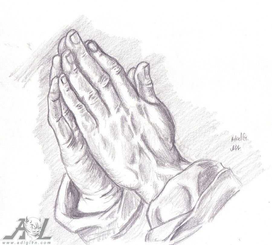 Detail Pencil Drawings Of Praying Hands Nomer 4