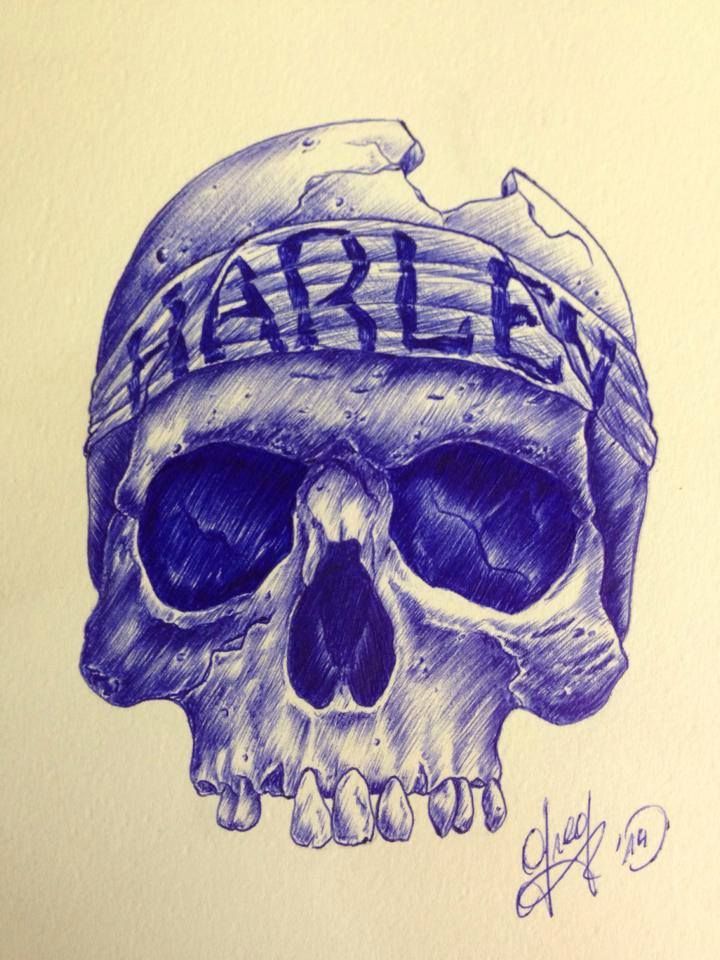 Pencil Harley Davidson Skull Drawings - KibrisPDR