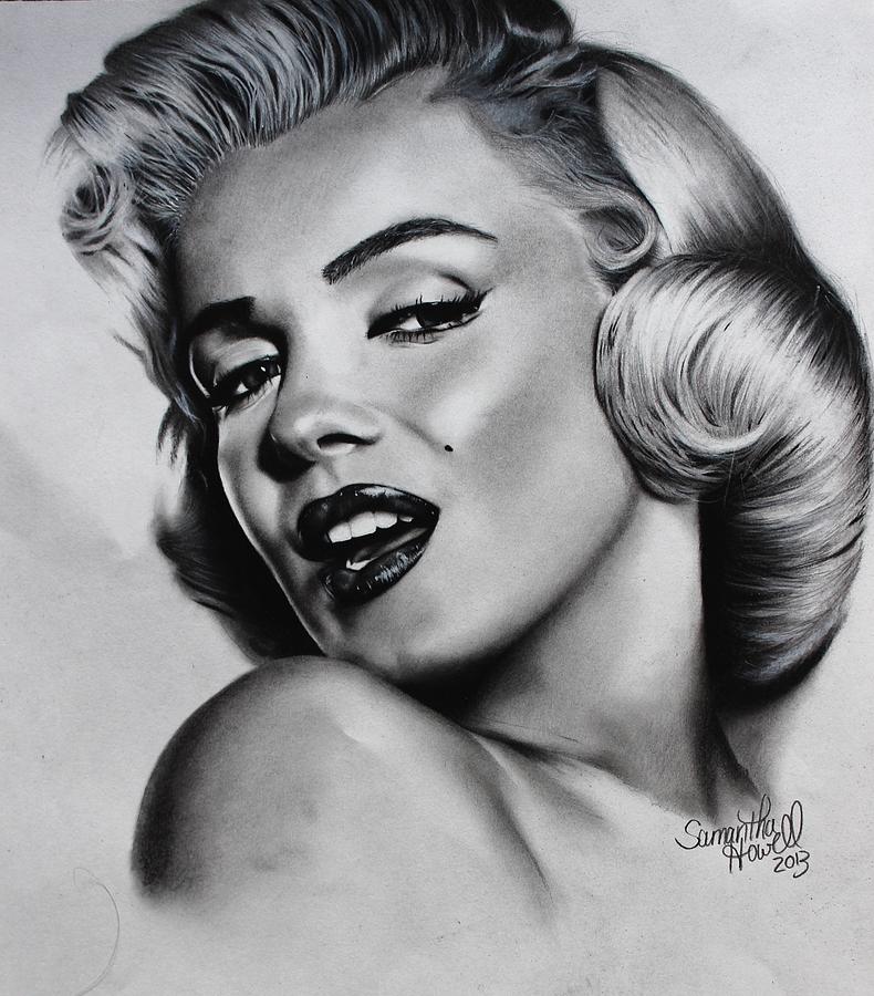 Detail Pencil Marilyn Monroe Drawing Nomer 27
