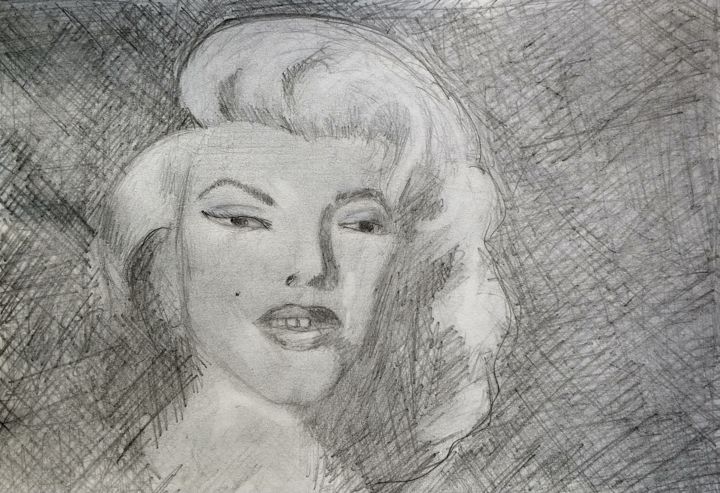 Detail Pencil Marilyn Monroe Drawing Nomer 39