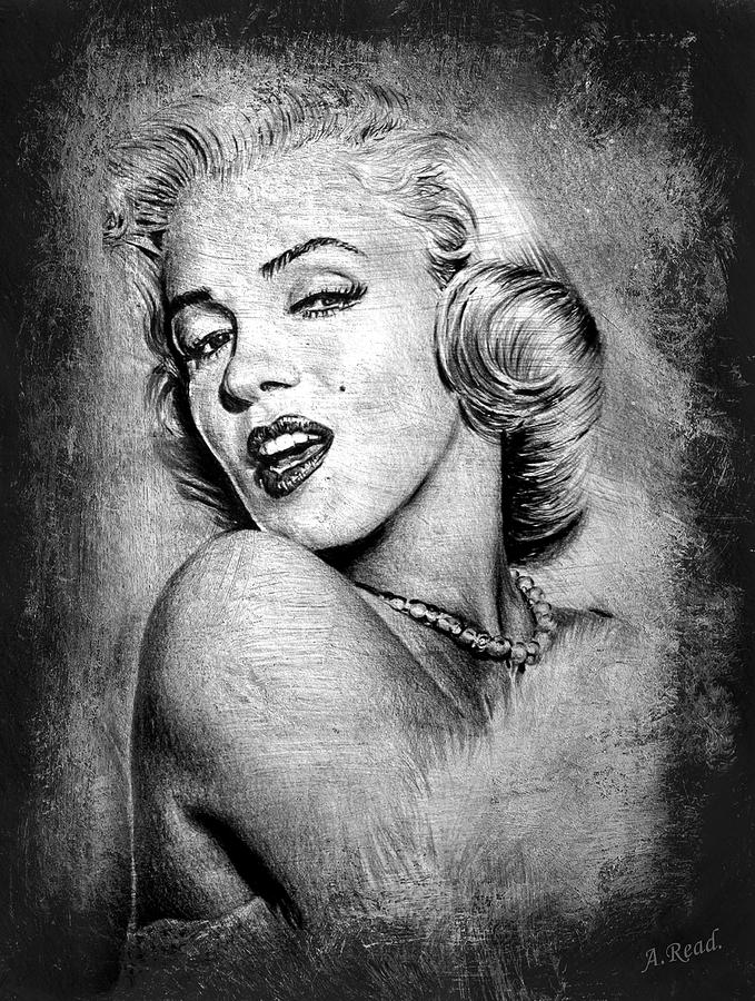 Detail Pencil Marilyn Monroe Drawing Nomer 53