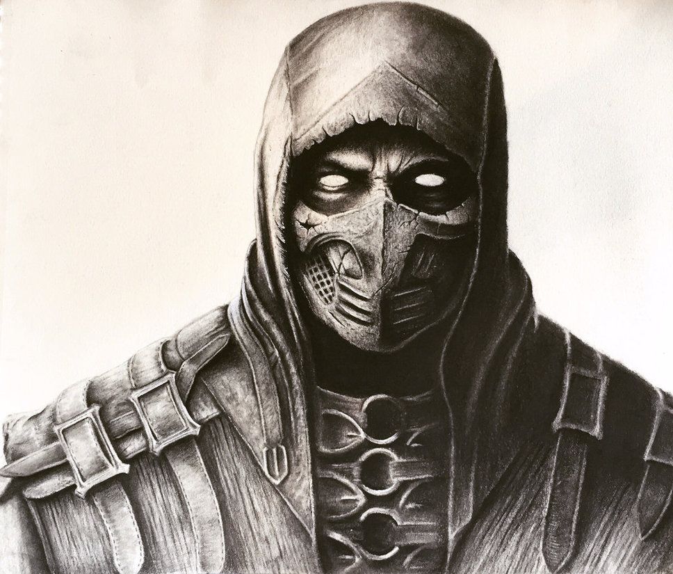 Detail Pencil Scorpion Mortal Kombat Drawing Nomer 15