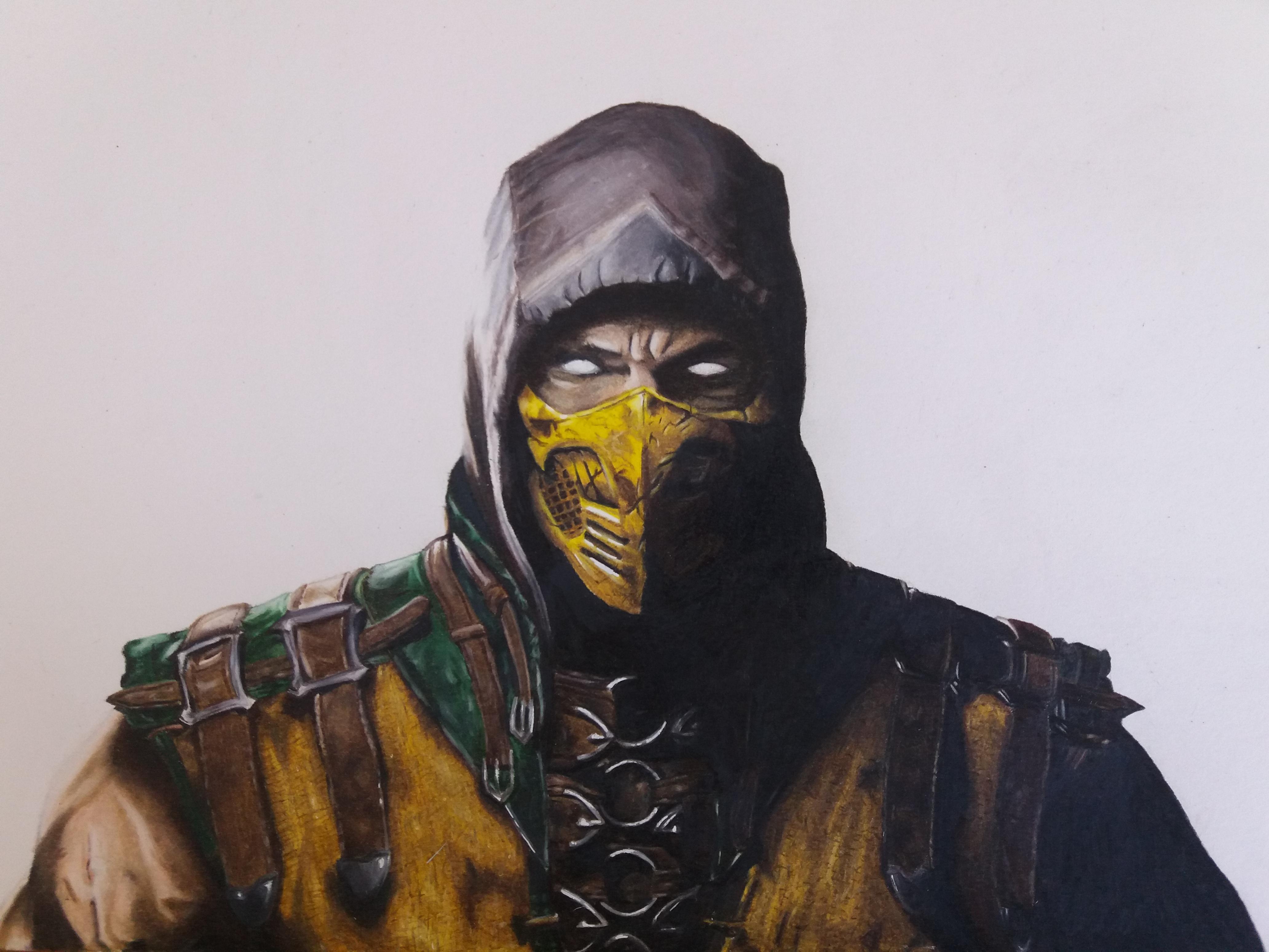 Detail Pencil Scorpion Mortal Kombat Drawing Nomer 26