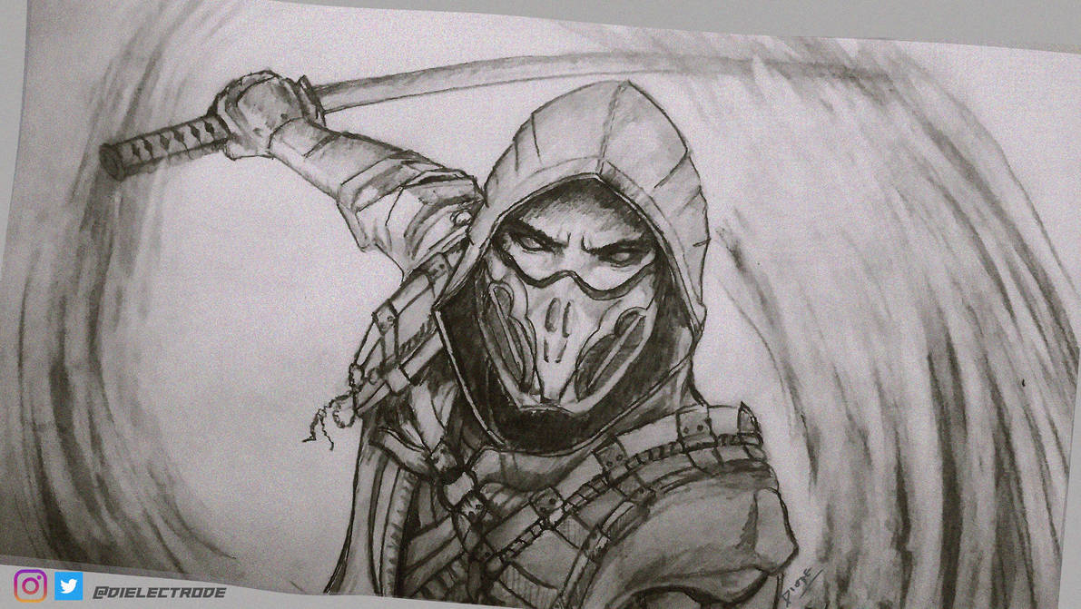 Detail Pencil Scorpion Mortal Kombat Drawing Nomer 10
