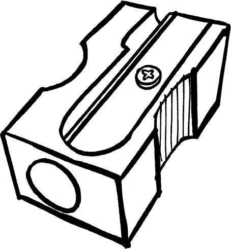 Detail Pencil Sharpener Clipart Black And White Nomer 11