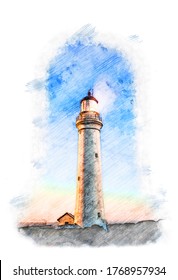 Detail Pencil Sketch Of Lighthouse Nomer 22