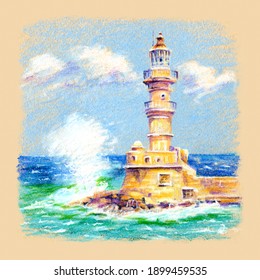 Detail Pencil Sketch Of Lighthouse Nomer 44