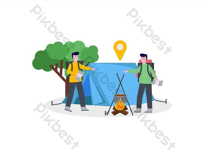Detail Pendaki Gunung Vector Nomer 55