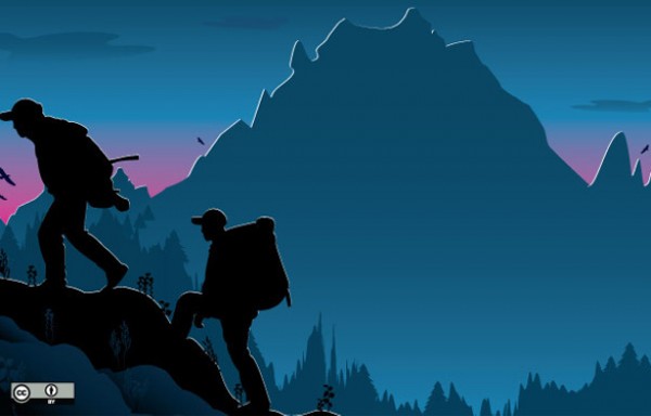 Detail Pendaki Gunung Vector Nomer 8