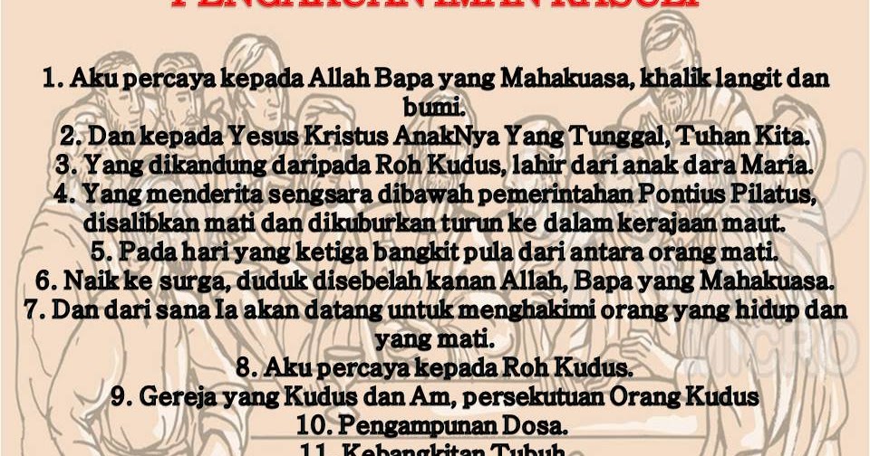 Detail Pengakuan Iman Rasuli Katolik Nomer 6