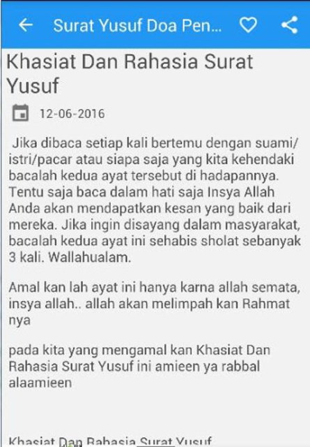 Detail Pengasihan Surat Yusuf Nomer 29