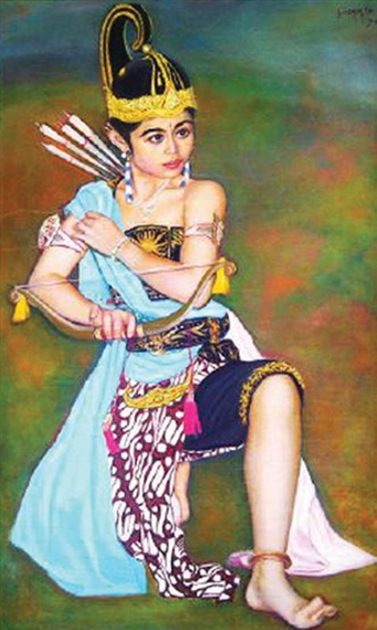 Detail Lukisan Penari Jawa Nomer 8
