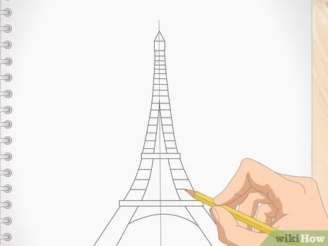 Detail Lukisan Pensil Menara Eiffel Nomer 2