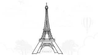 Detail Lukisan Pensil Menara Eiffel Nomer 9
