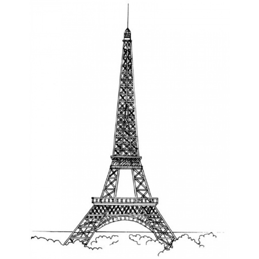Detail Lukisan Pensil Menara Eiffel Nomer 11