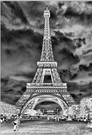 Detail Lukisan Pensil Menara Eiffel Nomer 25