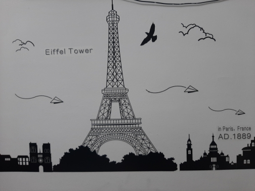 Detail Lukisan Pensil Menara Eiffel Nomer 26