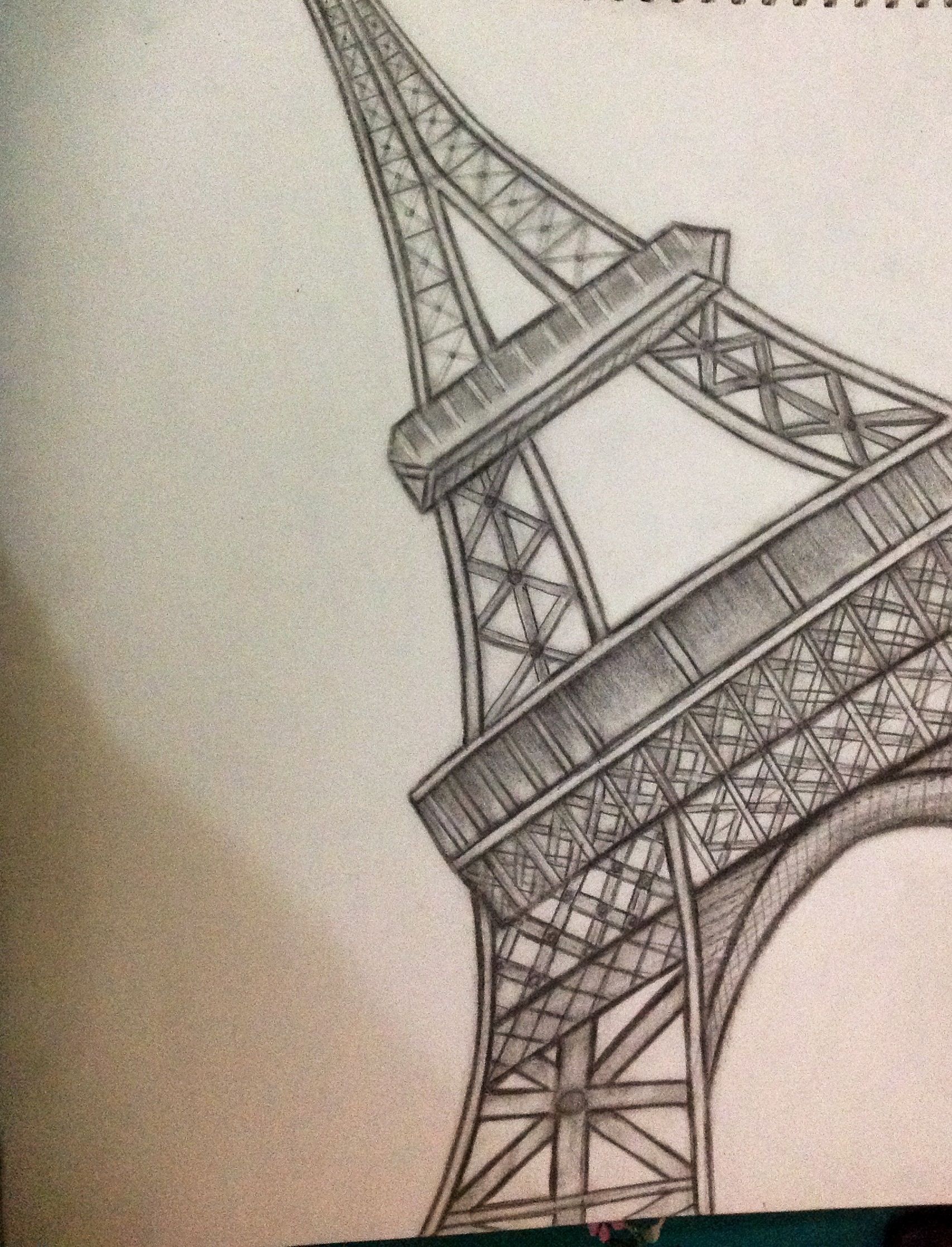 Detail Lukisan Pensil Menara Eiffel Nomer 38