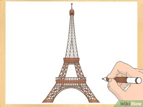Detail Lukisan Pensil Menara Eiffel Nomer 40