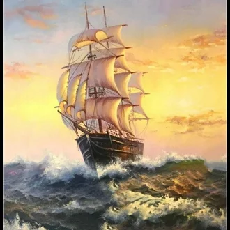 Detail Lukisan Perahu Layar Nomer 8