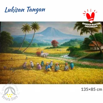 Detail Lukisan Petani Di Sawah Nomer 4