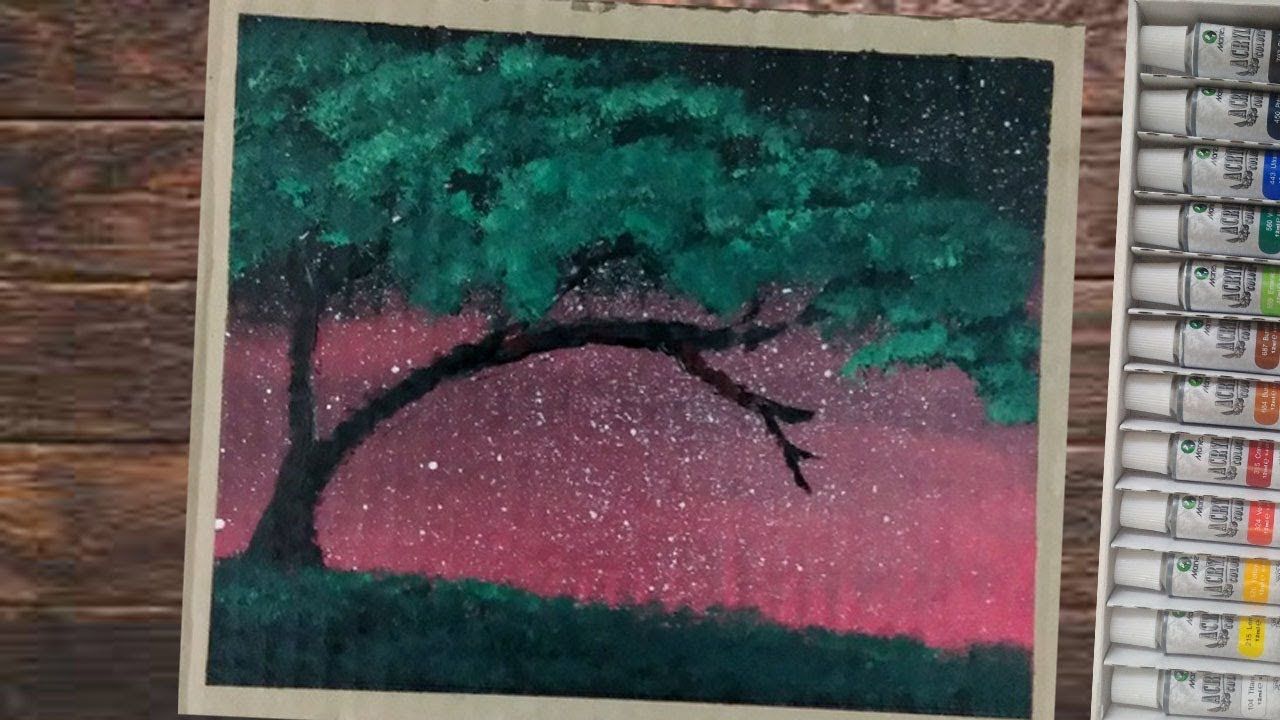 Detail Lukisan Pohon Di Malam Hari Nomer 36
