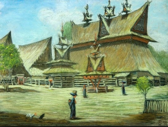 Detail Lukisan Rumah Adat Nomer 21