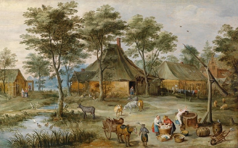 Detail Lukisan Rumah Desa Nomer 34