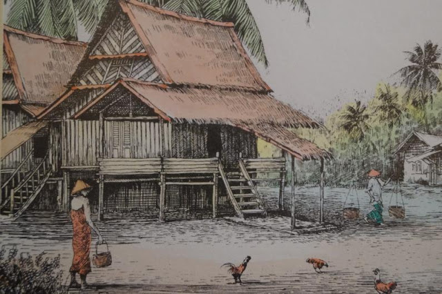 Detail Lukisan Rumah Kampung Nomer 18