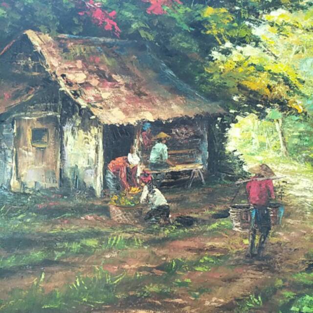 Detail Lukisan Rumah Pedesaan Nomer 10