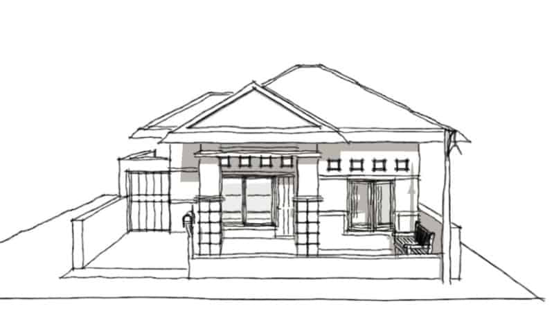 Detail Lukisan Rumah Sederhana Pensil Nomer 11