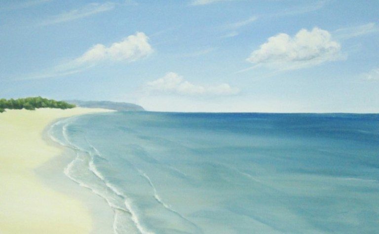 Detail Lukisan Suasana Pantai Nomer 49